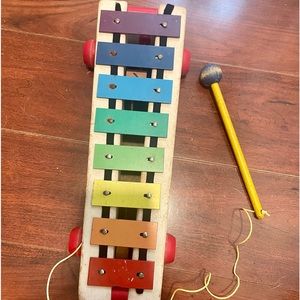 Vintage Fisher-Price xylophone. 1960s - antique toy. nursery, playroom decor